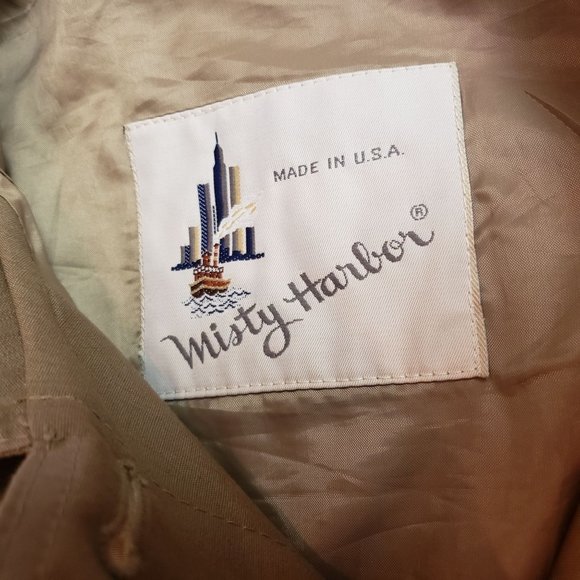 Vintage Misty Harbor Trench Wrap coat size 12US single breast Khaki mid calf - Picture 3 of 16